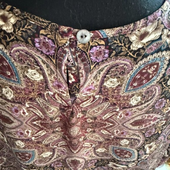 J. Jill Purple Floral Print Blouse Size Large - Picture 8 of 8